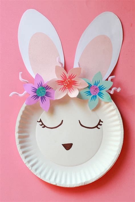 Paper Plate Bunny Craft (Free Printable!)