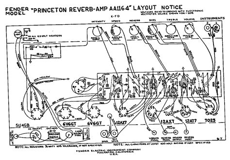 Fender 65 Princeton Reverb Reissue Schematic