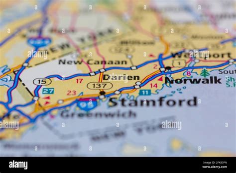 Darien connecticut map hi-res stock photography and images - Alamy