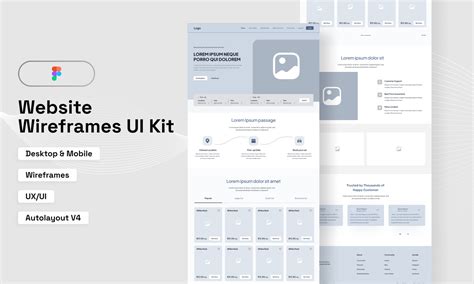 Website Wireframes UI Kit