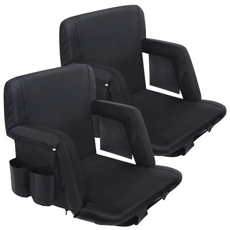 Buy Stadium Seats with Back Support, Deluxe Reclining Bleacher Seats with Armrests Up or Down ...