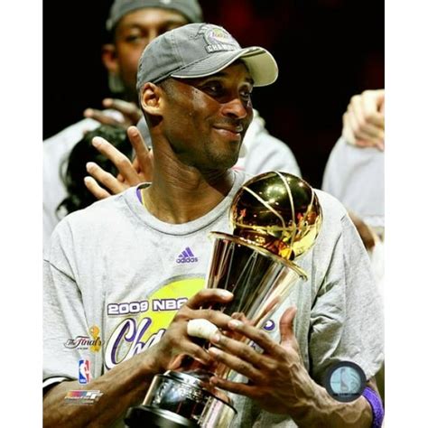 Kobe Bryant Game Five of the 2009 NBA Finals With MVP Trophy (#32 ...