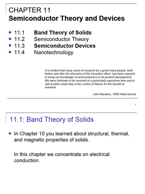 Nanotech and Band theory | PDF | Electrical Resistivity And ...