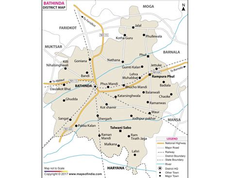 Buy Bathinda District Map online