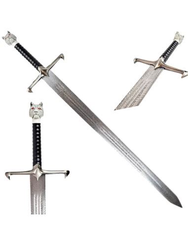 Jon Snow Long Claw Sword, Damascus effect (107 cm.) ⚔️ Medieval Shop