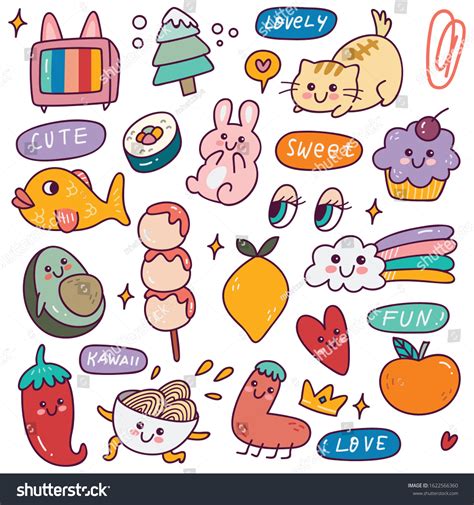 Tổng hợp kawaii cute sticker design cho trang trí nhật ký, thiệp và ...