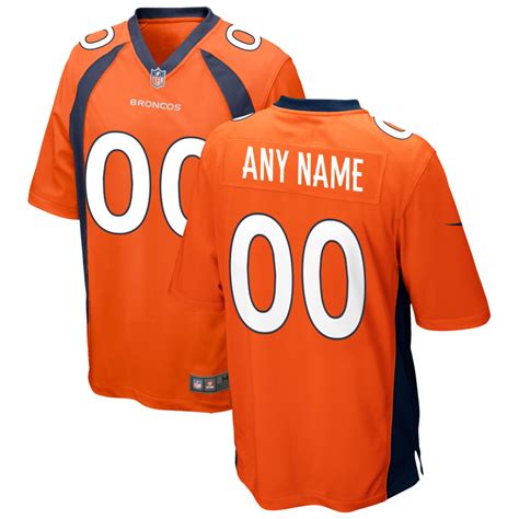 Denver Broncos Orange Custom Game Jersey - jerseys2021