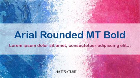 Arial Rounded MT Bold truetype font