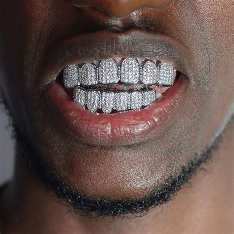 Hip Hop Bling Iced Out CZ Teeth Grillz Caps Set Top&bottom - Etsy UK