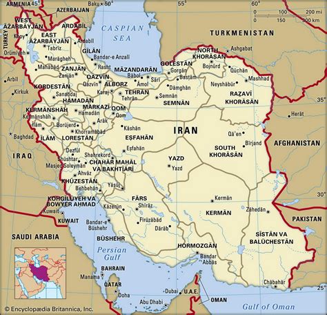 Map of Iran and geographical facts, Where Iran is on the world map - World atlas