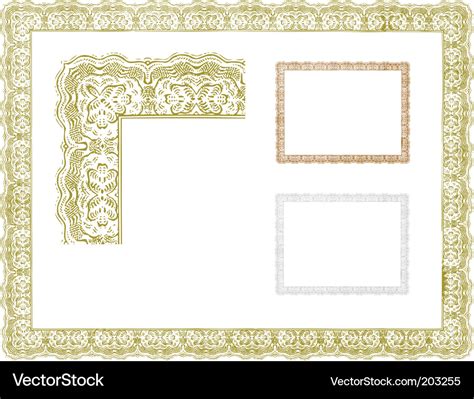 Certificate borders Royalty Free Vector Image - VectorStock