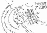 Tardis Coloring Page sketch template