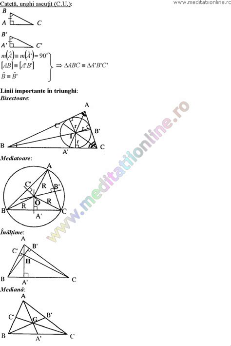 Formule matematica gimnaziu 5 8 Formule si teorie Geometrie plana si in spatiu si Trigonometrie ...