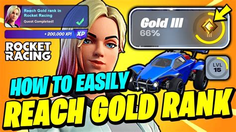 How to EASILY Reach GOLD Rank in Rocket Racing - Fortnite Quest (Jackie ...