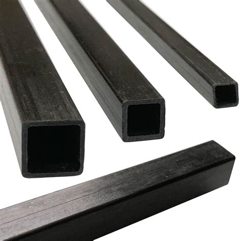 (2) Pultruded Square Carbon Fiber Tube - 6mm x 6mm x 1000mm - CarbonKevlarSupply.com