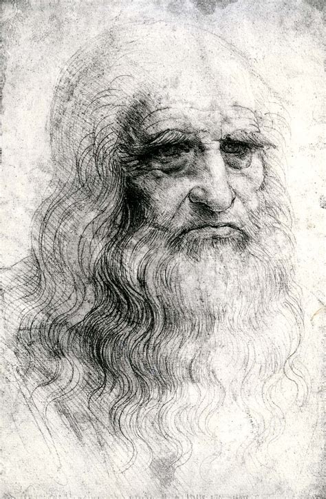 Leonardo Da Vinci Self Portrait Drawing