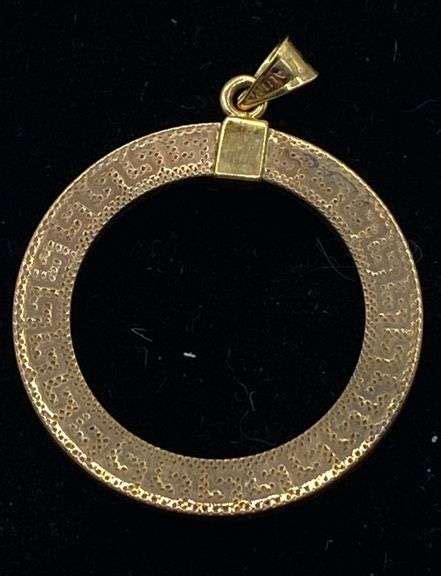 10K Gold 1" Pendant - Hoosier Auction Group