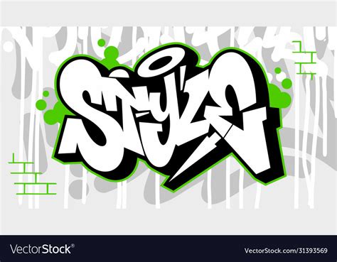 Abstract word style graffiti font lettering Vector Image