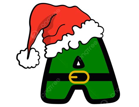 A Alphabet Santa Hat Christmas, A Alphabet Santa, Christmas, Santa Hat PNG and Vector with ...