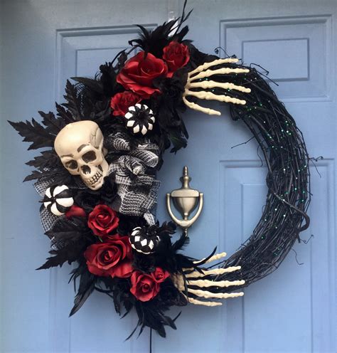 Excited to share this item from my #etsy shop: Skeleton wreath, front door … (With images) | Diy ...