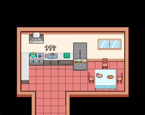 Pixel Art House Interior