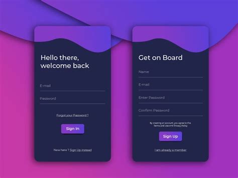 Login/Sign Up Screen | Login design, Login page design, Mobile app ...