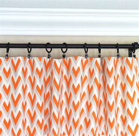 Orange Curtains.grey Curtains.orange Aqua Kitchen - Etsy