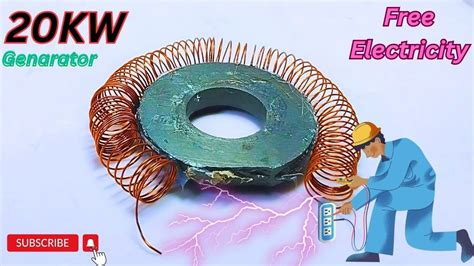 How to make copper Wire big magnet power 2100v capacitor powerfull electricity 230v 20kw ...