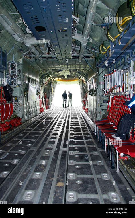 Creative interior image of C130 Military cargo aircraft with cargo Stock Photo: 66386387 - Alamy