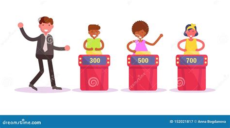 Game Show Tv Host Action Set 1 Stock Illustration | CartoonDealer.com ...