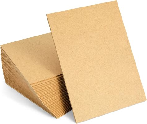 30 Sheets Thin MDF Wood Boards for Crafts, 2mm Medium Density Fiberboard (6 x 8 In, Brown ...