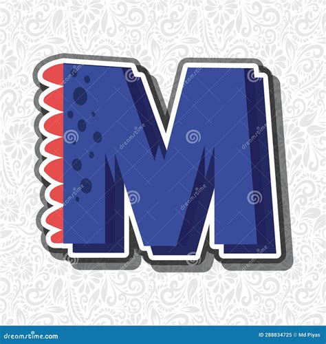 Alphabet Letter M, Latter Art, Alphabet Vector, Font Vector Stock Illustration - Illustration of ...