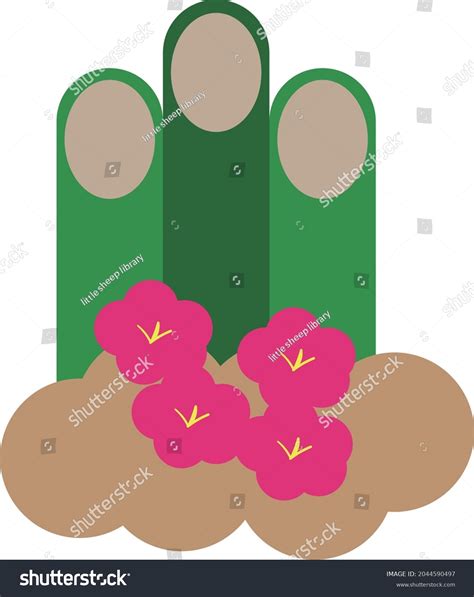 Kadomatsu Icon Traditional Japanese New Year Stock Vector (Royalty Free ...