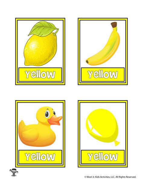 Yellow Color Flashcard | Woo! Jr. Kids Activities : Children's Publishing