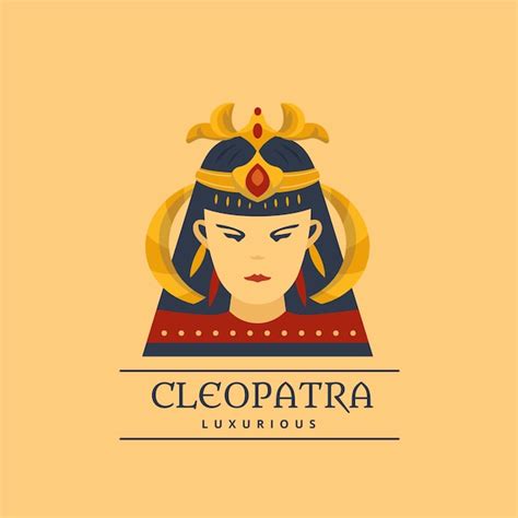 Free Vector | Flat design cleopatra logo