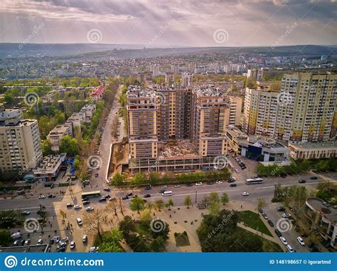 Aerial Drone View of Kishinev City Editorial Photography - Image of moldova, landmark: 148198657