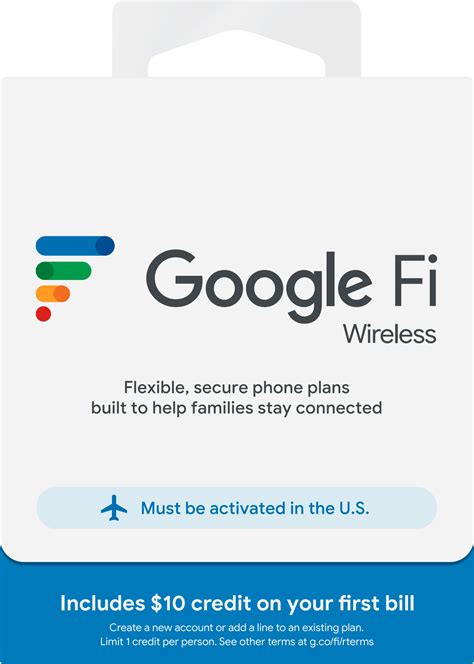 Google Fi Wireless SIM Kit Talk Text Data, 60% OFF