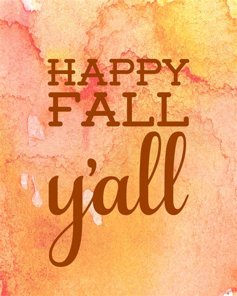 Happy Fall Y'all Free Printable