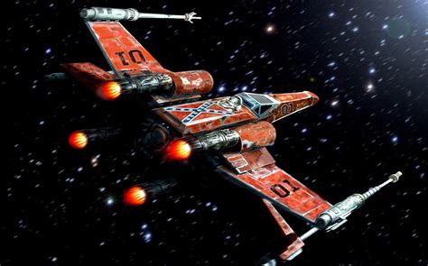 Red jet plane, Rebel Alliance, X-wing, Star Wars, Confederate flag HD ...