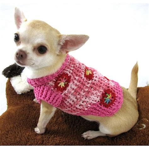 Pink Chihuahua Clothes Dog Sweater Large Dog Clothes Small - Etsy | Crochet dog sweater, Large ...