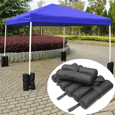 4Pcs Waterproof Portable Sandbags Anchor Marquee Leg Weight Sand Bags Tent Canopy Max.6kg Stand ...