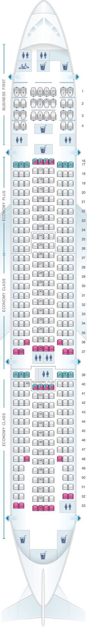 Seat Map United Airlines Boeing B777 200 (777) – version 4 | United airlines, The unit, Boeing