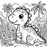 Cute Dinosaur Coloring Pages Vector Art Icons And Graphics For Free  sketch template