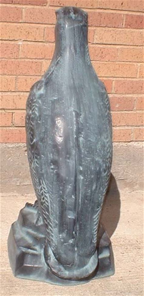 maltese falcon statue lifesize replica reproduction, cast aluminum, patio home decor