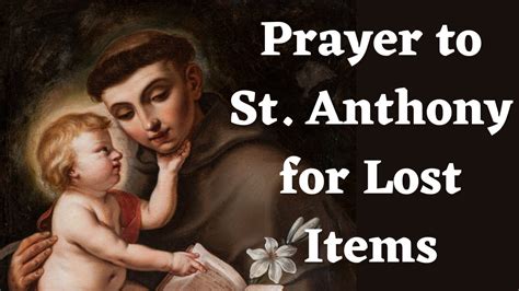 Prayer to St Anthony for Lost Items - YouTube