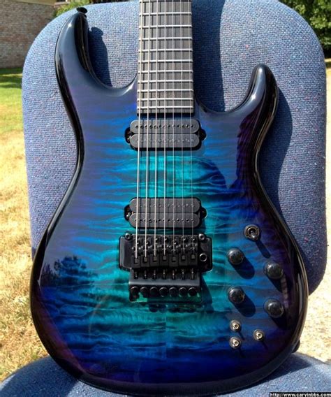 Carvin 7 string | Blue electric guitar, Guitar, Electric guitar