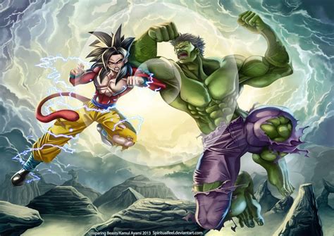 Goku Vs Hulk | Goku vs, Anime dragon ball, Goku