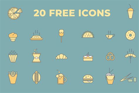 20 Free Food Vector Icons Free Download - Creativetacos