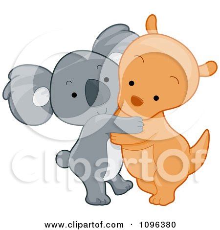 Cute Koala And Kangaroo Hugging Posters, Art Prints by - Interior Wall Decor #1096380