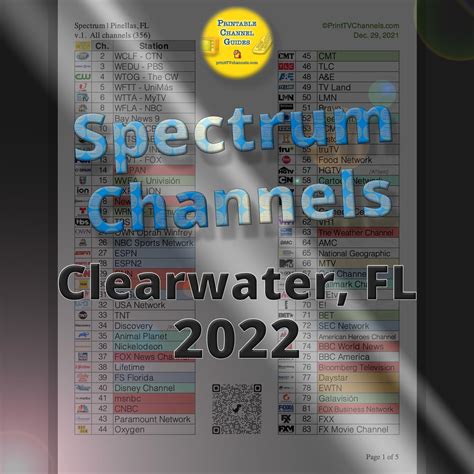 Printable one page spectrum gold tv guide - mathlity